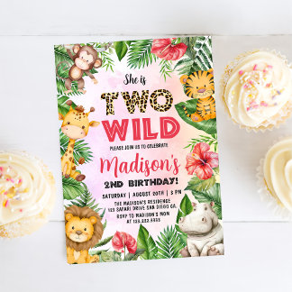Safari Two Wild 2. Geburtstag Einladung