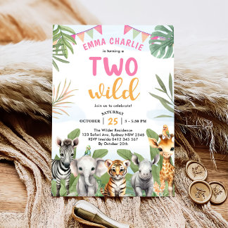 Safari Two Wild 2. Geburtstag Einladung