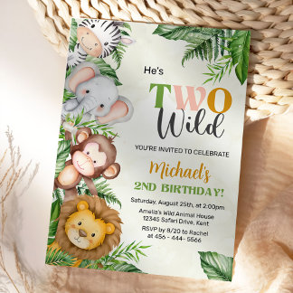 Safari Two Wild Birthday Einladung