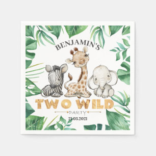 Safari Two Wild zum Geburtstag Napkins Serviette