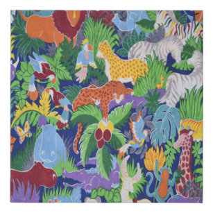 Safari und Jungle Thema ~Imitate Wrapped Canvas Pr Künstlicher Leinwanddruck