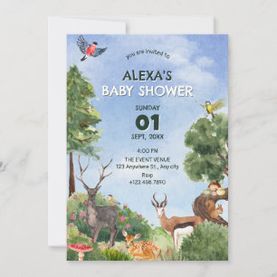 Safari-Wald-Babyparty Einladung