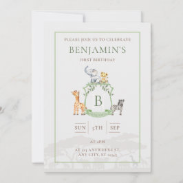 Safari-Wappen Einladung