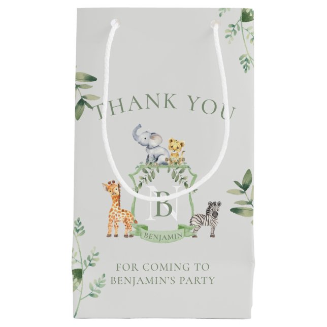 Safari-Wappen Kleine Geschenktüte (Vorderseite)