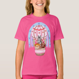 Safari Wasserfarben Zebra, Tiger, Hippo Hot T-Shirt