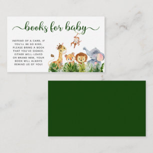 Safari Wasserfarbenbücher für Babydusche Begleitkarte