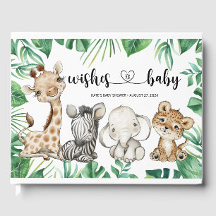 Safari Wild Animals Baby Shower Gästebuch