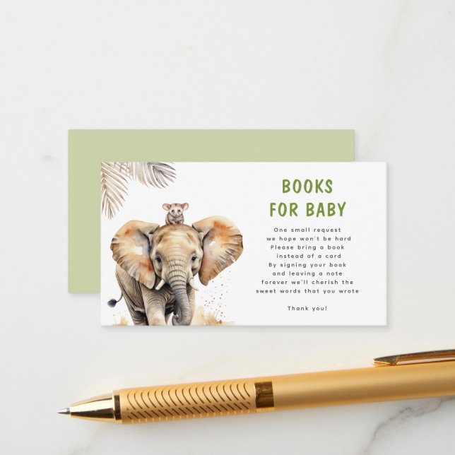 Safari Wild Baby Animal Books for Baby Shooting Begleitkarte (Vorderseite/Rückseite Beispiel)