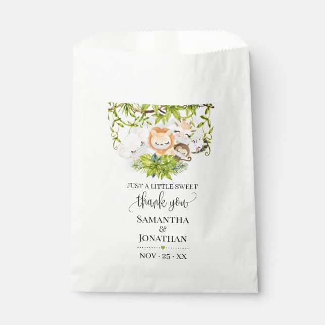 Safari Wild Baby Animals Baby Shower Geschenktütchen (Vorderseite)