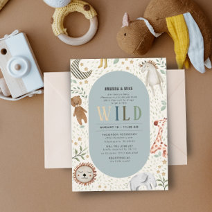 Safari Wild Boy Baby Shower Einladung