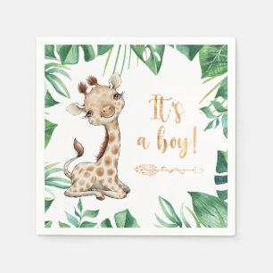 Safari Wild Giraffe Babydusche Napkins Serviette