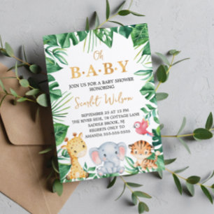 Safari Wild Oh Baby! Einladung der Babydusche