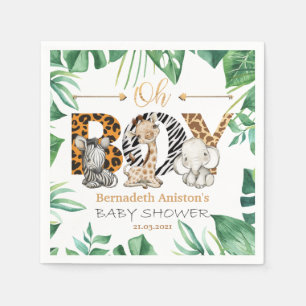 Safari Wild Oh Boy! Babydusche Napkins Serviette