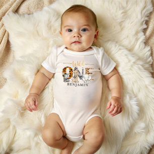 Safari Wild One 1. Geburtstag Baby Bodysuit Strampler