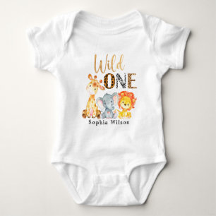 Safari Wild One 1. Geburtstag Baby Bodysuit Strampler