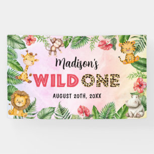 Safari Wild One 1. Geburtstag Banner