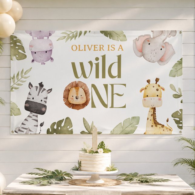 Safari Wild One 1. Geburtstag  Banner (Von Creator hochgeladen)