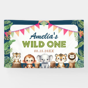 Safari Wild One 1. Geburtstag Banner