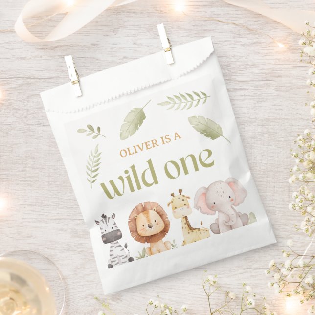 Safari Wild One 1. Geburtstag Geschenktütchen (Ausgeschnitten)