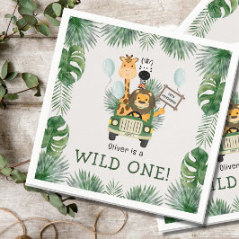 Safari Wild One 1. Geburtstag Party Paper Napkin Serviette