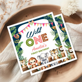 Safari Wild One 1. Geburtstag Serviette