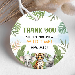 Safari Wild One 1. Junge Geburtstag Geschenkanhänger