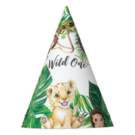 Safari Wild One Animal Jungle Foto 1. Geburtstag Partyhütchen