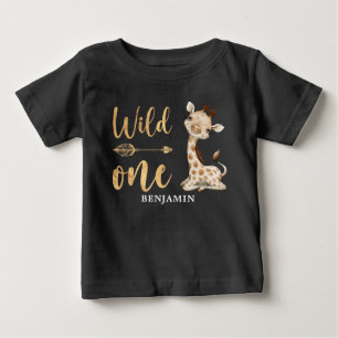 Safari Wild One Baby Animals 1. Geburtstag Baby  T-shirt
