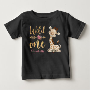 Safari Wild One Baby Animals 1. Geburtstagskind T-shirt