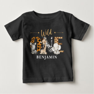Safari Wild One Baby Animals Baby T-shirt
