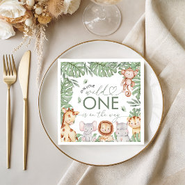 Safari Wild One Baby Shower Napkin Serviette