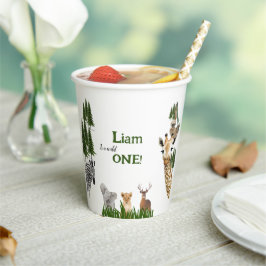 Safari Wild One Birthday Party Paper Cup Pappbecher