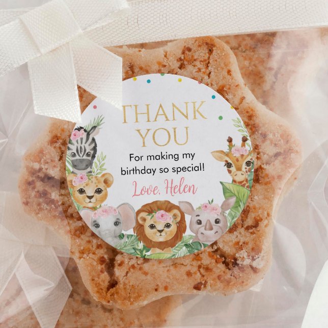 Safari Wild One Birthday Sticker Labels (Von Creator hochgeladen)