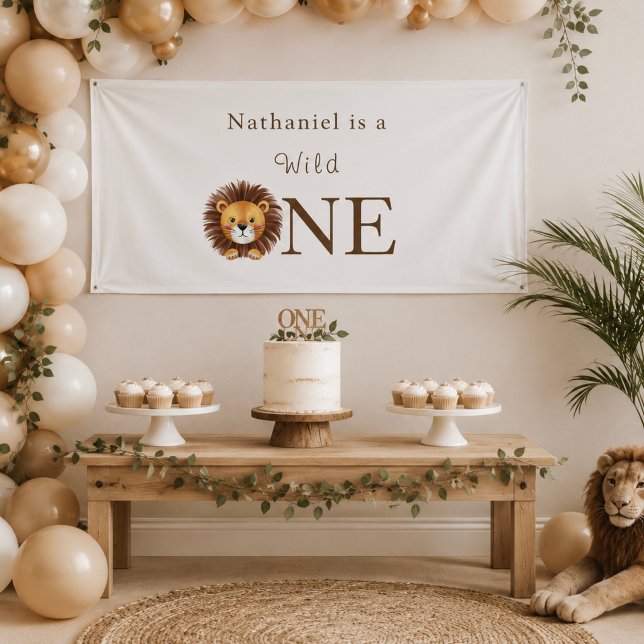 Safari Wild One erster Geburtstag  Banner (Von Creator hochgeladen)