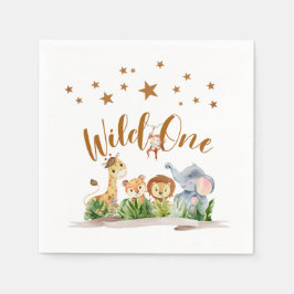 Safari Wild One Geburtstag Serviette