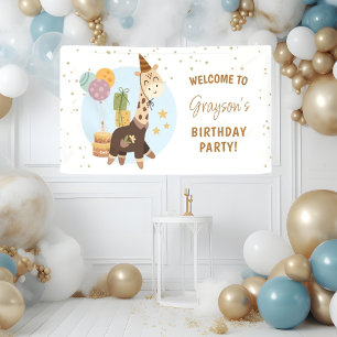 Safari Wild One Jungen-Geburtstagsbegrüßung Banner