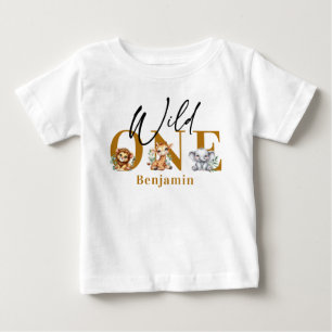 Safari Wild One Jungle Animals 1. Geburtstag Baby T-shirt