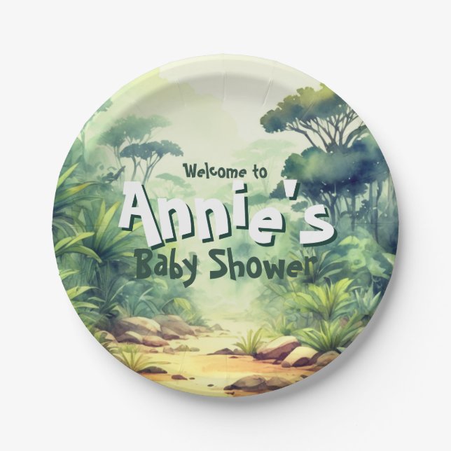 Safari Wild One Safari Thema, Jungle, Pappteller (Vorderseite)