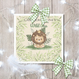Safari Wild One Watercolor 1st Birthday Serviette