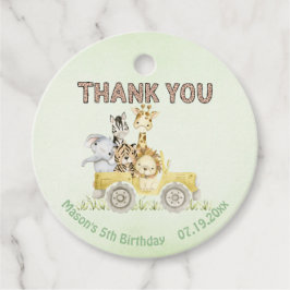 Safari Wild One Watercolor Geburtstag Geschenkanhänger