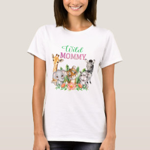 Safari Wild One Watercolor Geburtstag T-Shirt