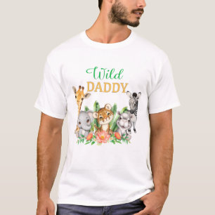Safari Wild One Watercolor Geburtstag T-Shirt