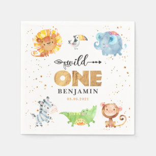 Safari Wild One zum Geburtstag Napkins Serviette
