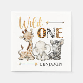 Safari Wild One zum Geburtstag Napkins Serviette