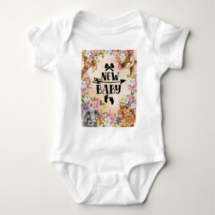 Safari Wildbaby Dusche Pink Baby Bodysuit Strampler