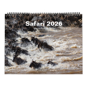 Safari Wildlife 2026 Wall Calendar (Big Five & Bey Kalender