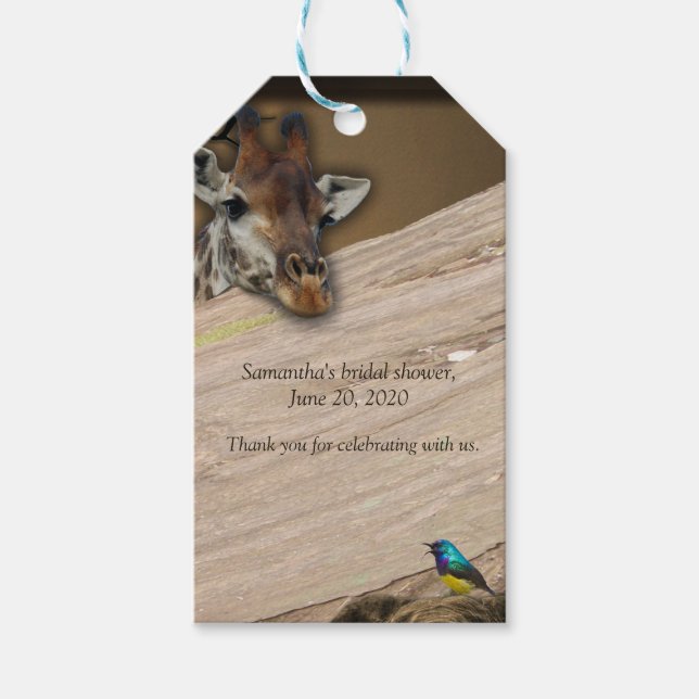 Safari Wildlife - Geschenk Tag Geschenkanhänger (Vorderseite)
