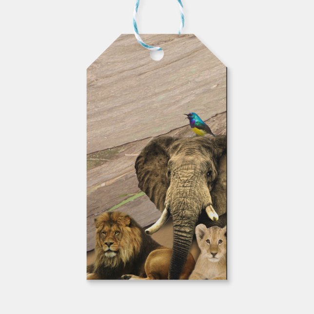 Safari Wildlife - Geschenk Tag Geschenkanhänger (Rückseite)