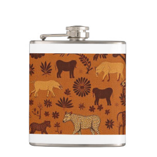 Safari Wildlife Vinyl Wrapped Flask Flachmann