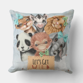 Safari wildone baby Blue Kissen